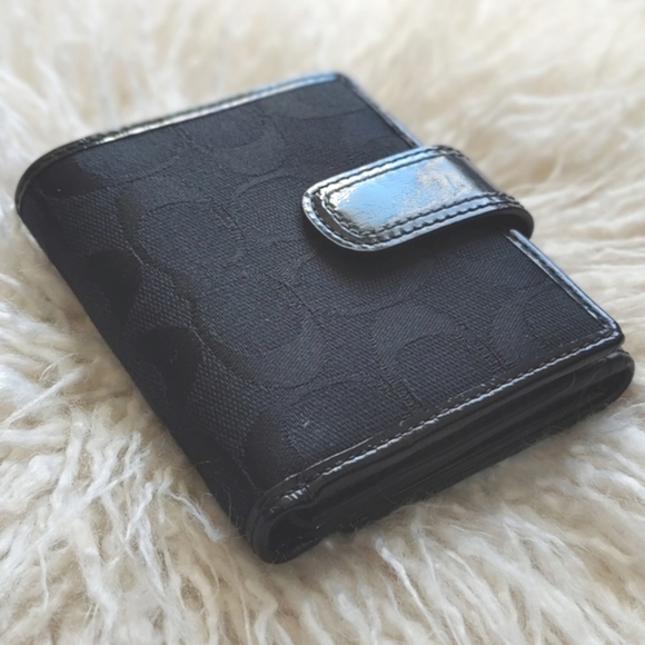 COACH Soho Pleated Signature French Purse Wallet Black F42816 RARE NWT - Picture 7 of 16